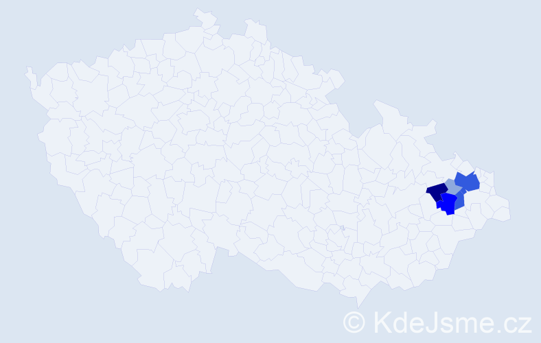 Příjmení: 'Kremling', počet výskytů 16 v celé ČR
