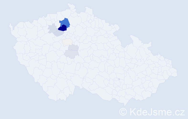 Příjmení: 'Cutych', počet výskytů 31 v celé ČR