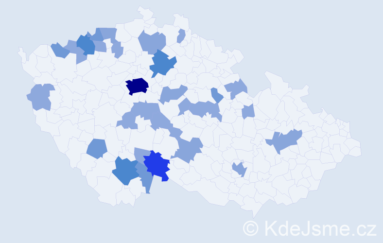 Příjmení: 'Matlasová', počet výskytů 68 v celé ČR