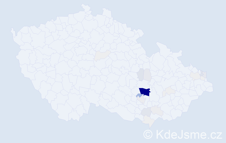 Příjmení: 'Kakáč', počet výskytů 126 v celé ČR