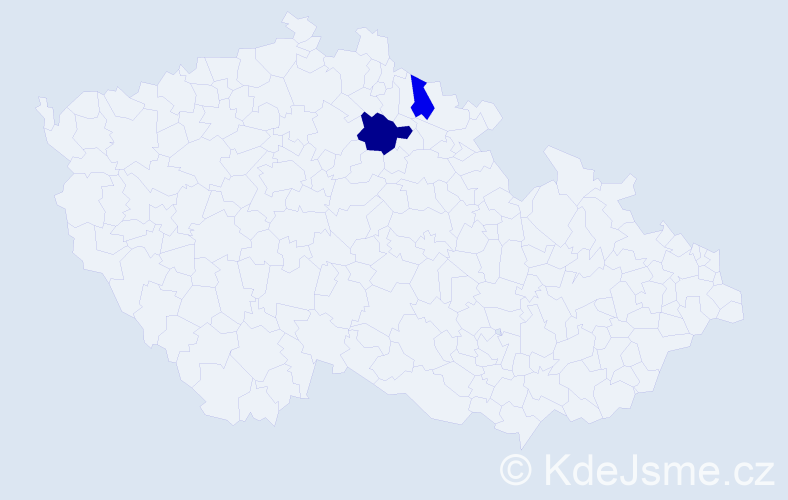 Příjmení: 'Mitroškin', počet výskytů 3 v celé ČR