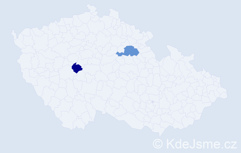 Příjmení: 'Marištiaková', počet výskytů 3 v celé ČR