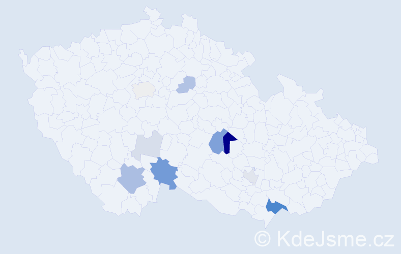 Příjmení: 'Ohrazdová', počet výskytů 29 v celé ČR