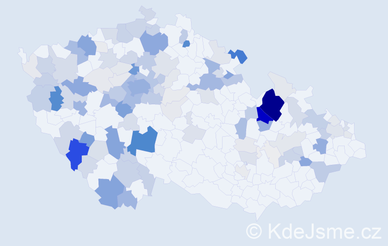 Příjmení: 'Matějček', počet výskytů 576 v celé ČR