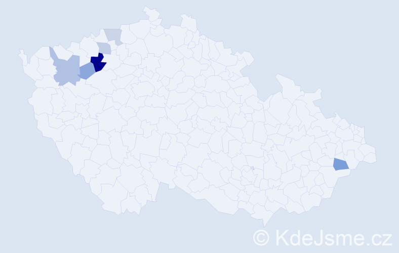 Příjmení: 'Makuka', počet výskytů 19 v celé ČR