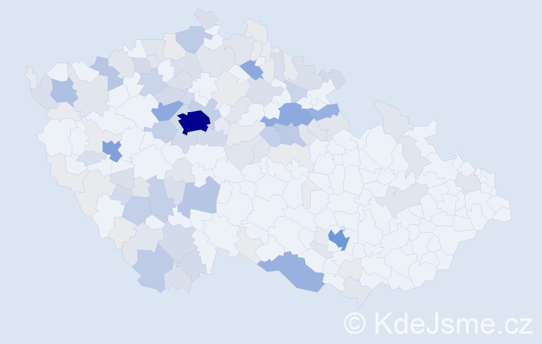Příjmení: 'Brouček', počet výskytů 390 v celé ČR