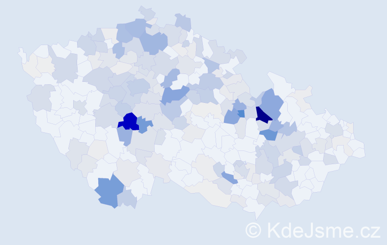 Příjmení: 'Doubrava', počet výskytů 1004 v celé ČR