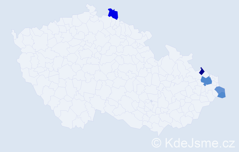 Příjmení: 'Budzel', počet výskytů 16 v celé ČR