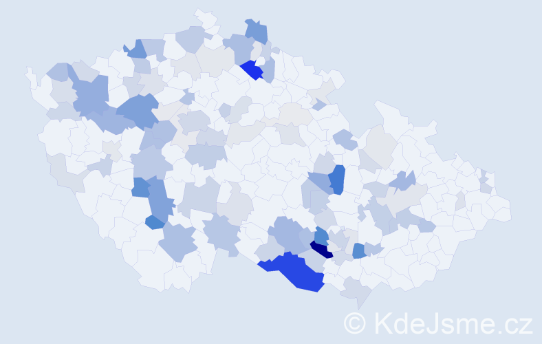 Příjmení: 'Leitner', počet výskytů 273 v celé ČR