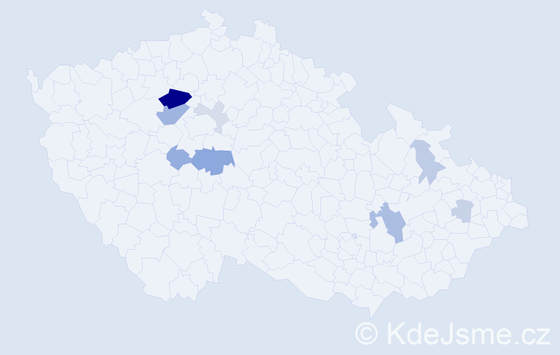 Příjmení: 'Szigeti', počet výskytů 24 v celé ČR