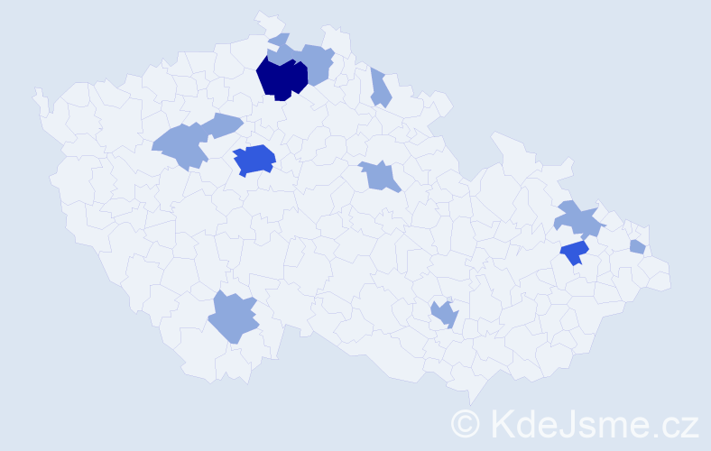 Příjmení: 'Efflerová', počet výskytů 22 v celé ČR