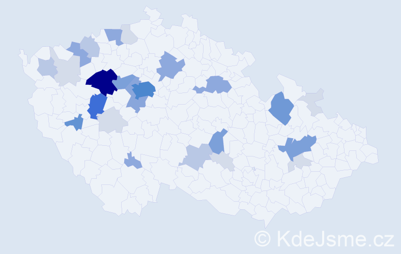Příjmení: 'Lisner', počet výskytů 96 v celé ČR