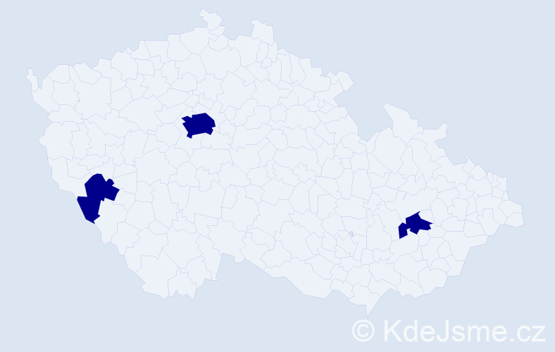 Příjmení: 'Izso', počet výskytů 3 v celé ČR