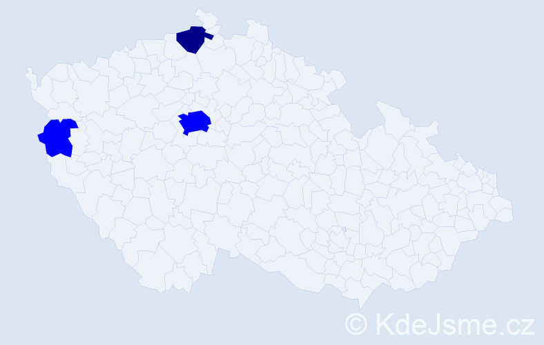 Příjmení: 'Vodžáková', počet výskytů 4 v celé ČR