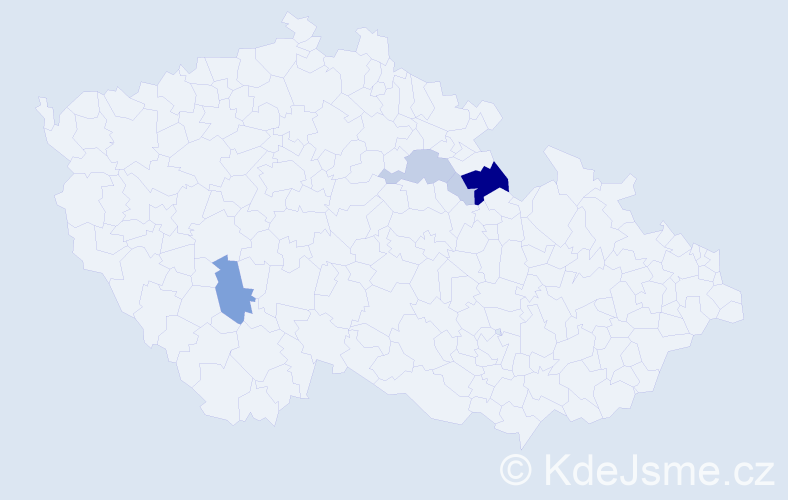 Příjmení: 'Rolejčková', počet výskytů 16 v celé ČR