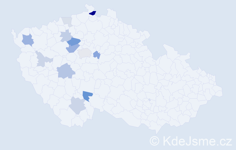 Příjmení: 'Mikulejská', počet výskytů 29 v celé ČR