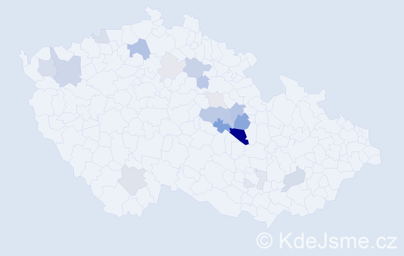 Příjmení: 'Putnarová', počet výskytů 42 v celé ČR