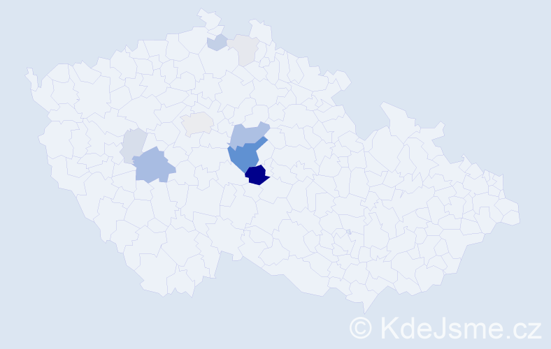 Příjmení: 'Kakáček', počet výskytů 31 v celé ČR