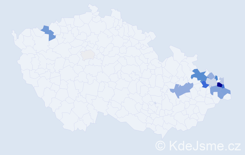 Příjmení: 'Galgonková', počet výskytů 37 v celé ČR