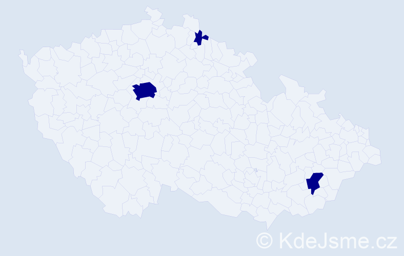 Příjmení: 'Gotwaldová', počet výskytů 3 v celé ČR