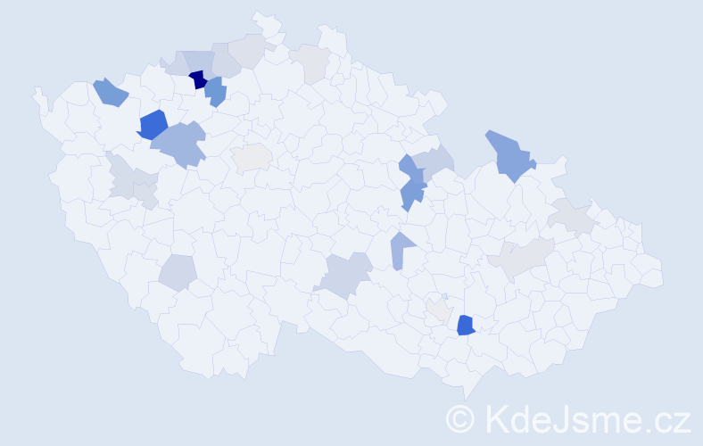 Příjmení: 'Lifka', počet výskytů 53 v celé ČR
