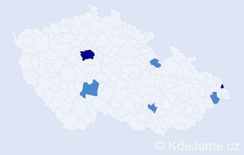 Příjmení: 'Cameron', počet výskytů 10 v celé ČR