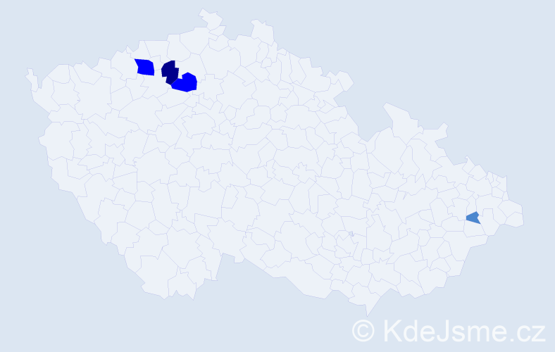 Příjmení: 'Reska', počet výskytů 8 v celé ČR