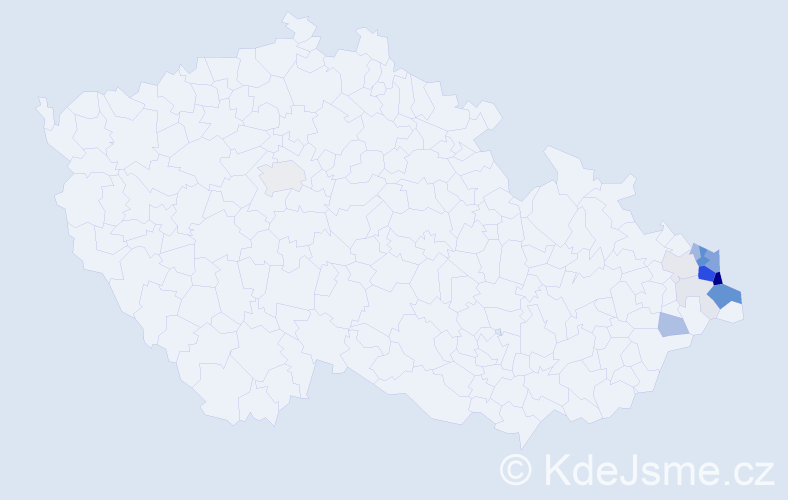 Příjmení: 'Kožusznik', počet výskytů 67 v celé ČR
