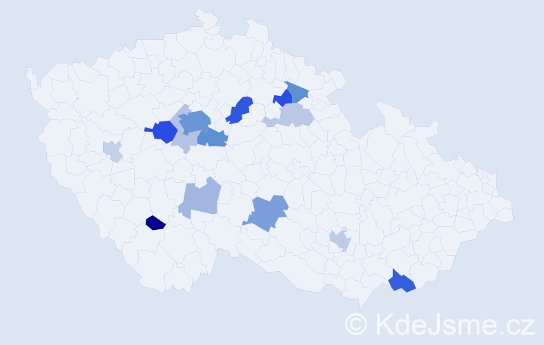 Příjmení: 'Pavlyshyn', počet výskytů 41 v celé ČR