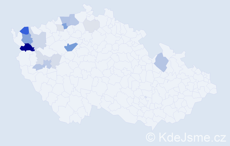 Příjmení: 'Krišta', počet výskytů 53 v celé ČR