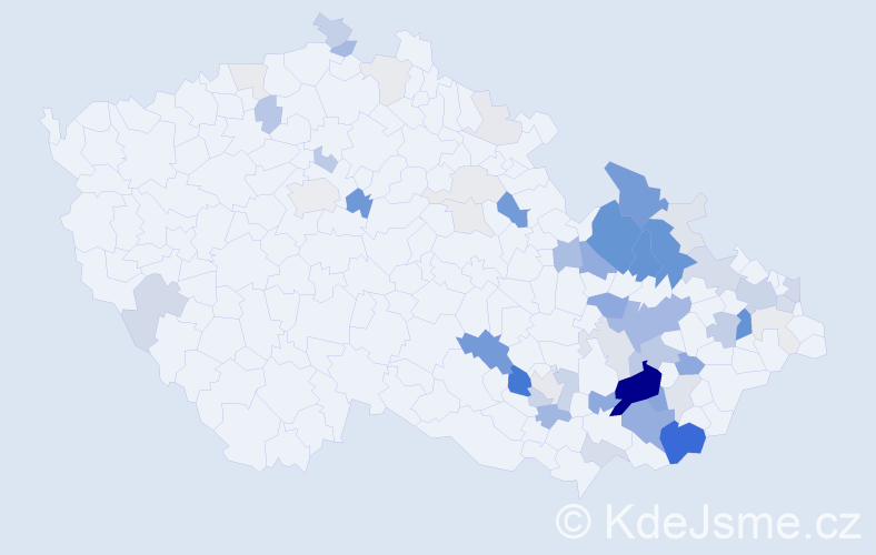 Příjmení: 'Kunčar', počet výskytů 234 v celé ČR