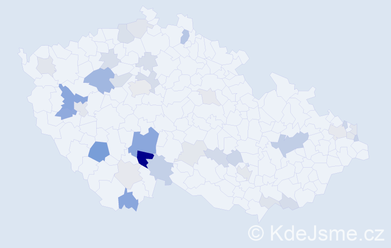 Příjmení: 'Bočánková', počet výskytů 79 v celé ČR