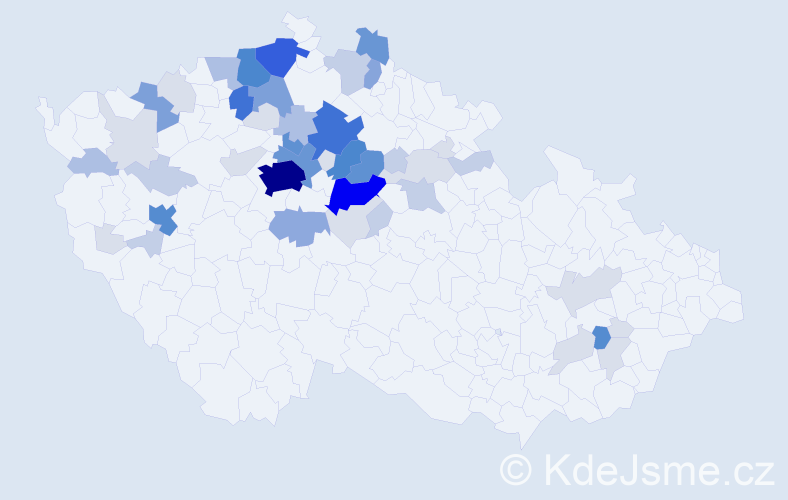 Příjmení: 'Zalabáková', počet výskytů 210 v celé ČR