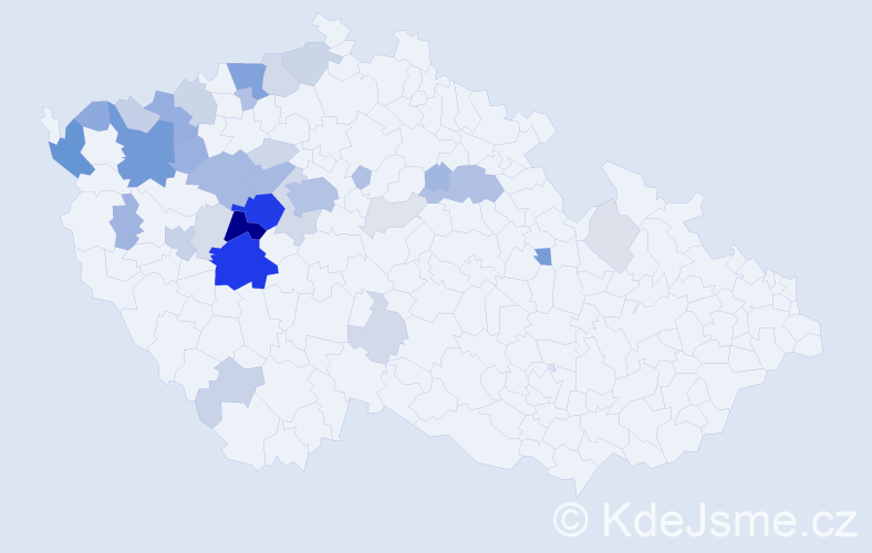 Příjmení: 'Endršt', počet výskytů 136 v celé ČR