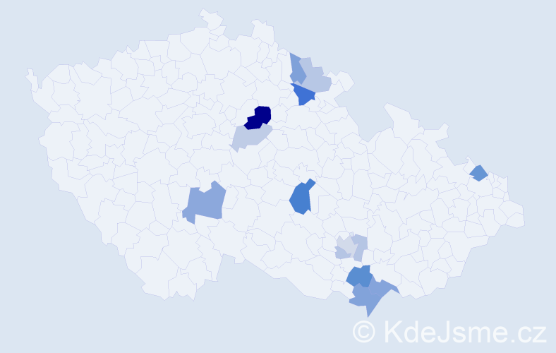 Příjmení: 'Totka', počet výskytů 25 v celé ČR