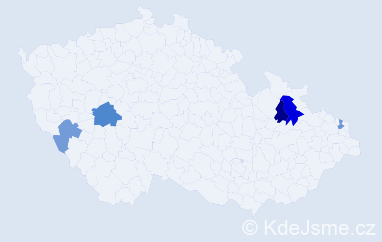 Příjmení: 'Kafura', počet výskytů 7 v celé ČR