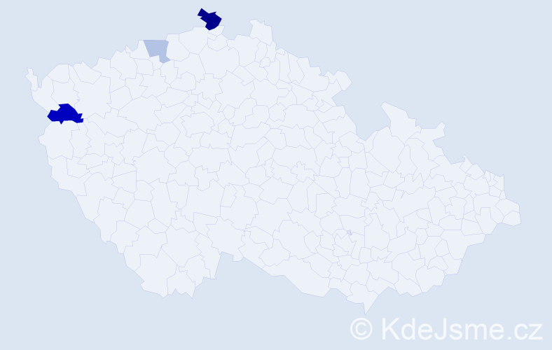 Příjmení: 'Rubanická', počet výskytů 6 v celé ČR
