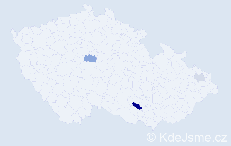 Příjmení: 'Machohan', počet výskytů 4 v celé ČR