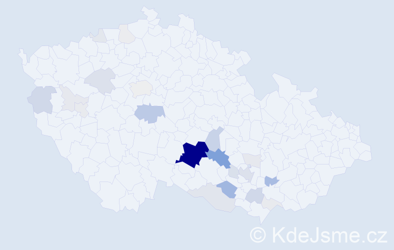 Příjmení: 'Munduch', počet výskytů 117 v celé ČR