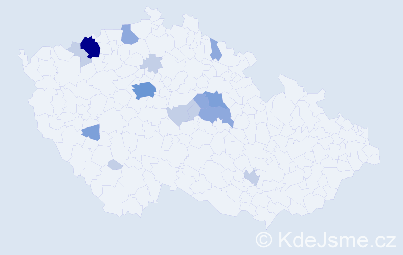 Příjmení: 'Sejček', počet výskytů 35 v celé ČR