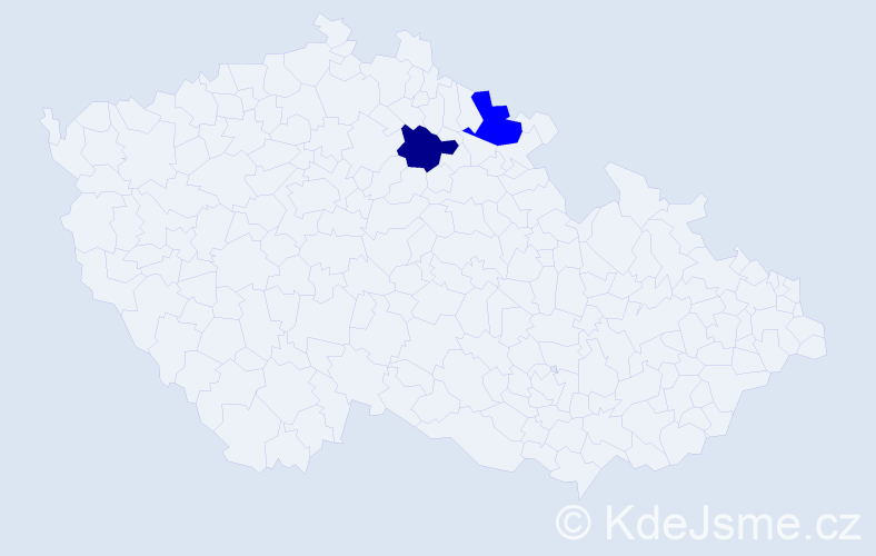 Příjmení: 'Mauri', počet výskytů 3 v celé ČR