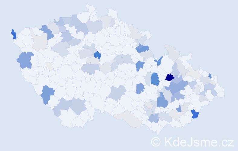 Příjmení: 'Mišáková', počet výskytů 243 v celé ČR