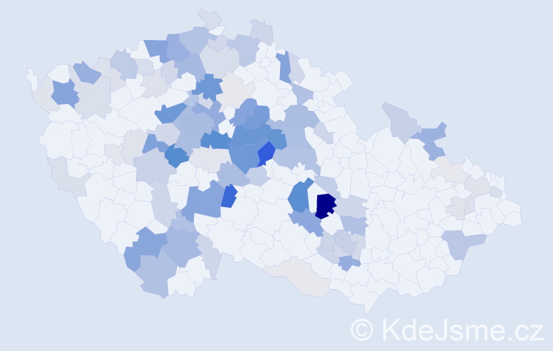 Příjmení: 'Vášová', počet výskytů 374 v celé ČR