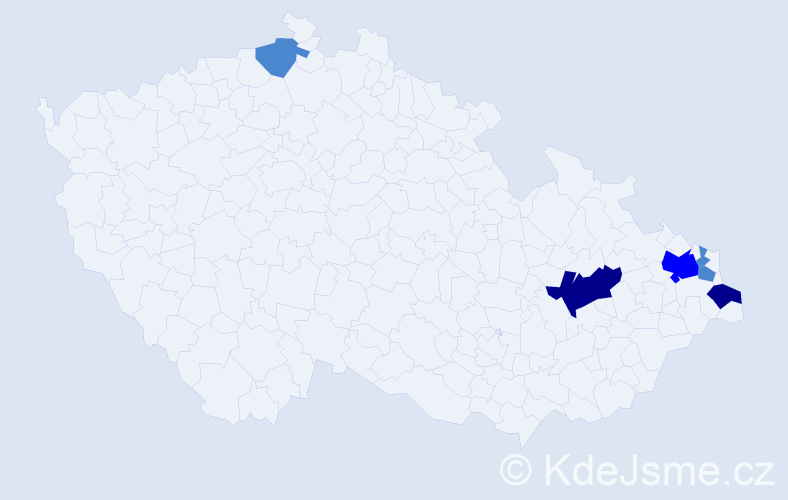 Příjmení: 'Surzynová', počet výskytů 11 v celé ČR