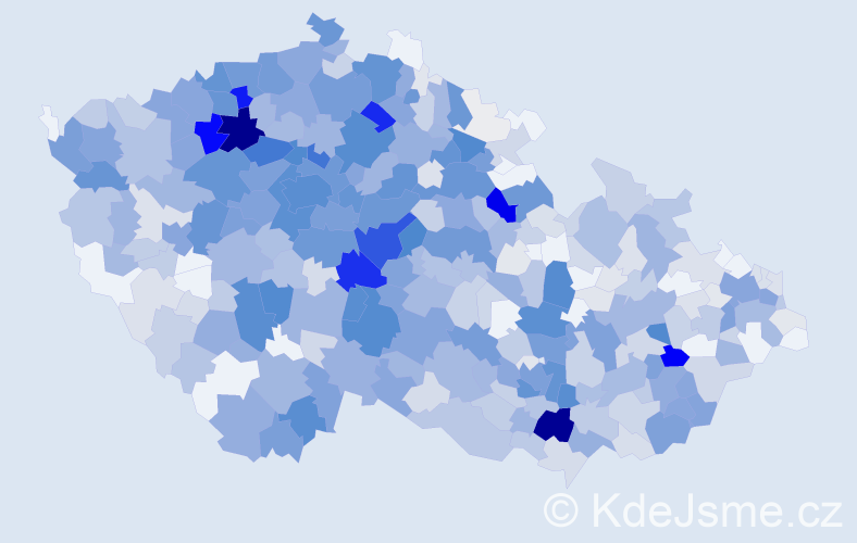 Příjmení: 'Charvát', počet výskytů 2950 v celé ČR