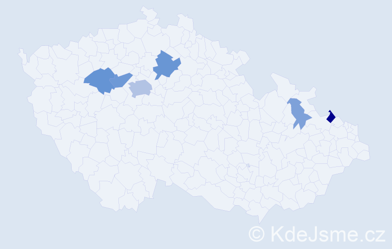 Příjmení: 'Kohlmann', počet výskytů 19 v celé ČR