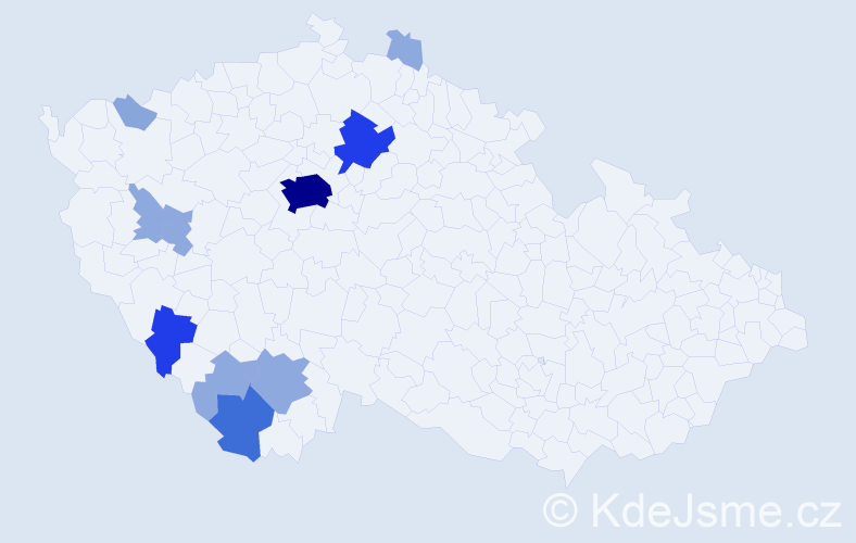 Příjmení: 'Wudy', počet výskytů 33 v celé ČR