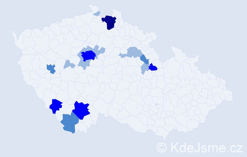 Příjmení: 'Nuska', počet výskytů 29 v celé ČR