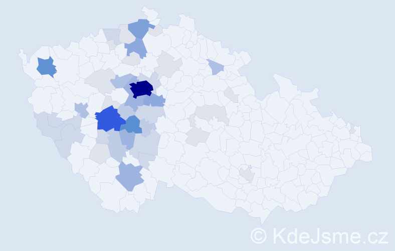 Příjmení: 'Čedíková', počet výskytů 162 v celé ČR