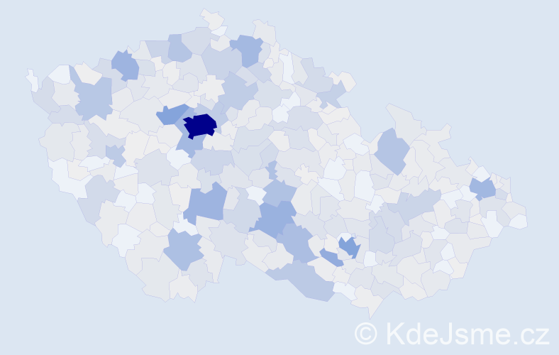 Příjmení: 'Adam', počet výskytů 2318 v celé ČR
